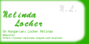 melinda locher business card